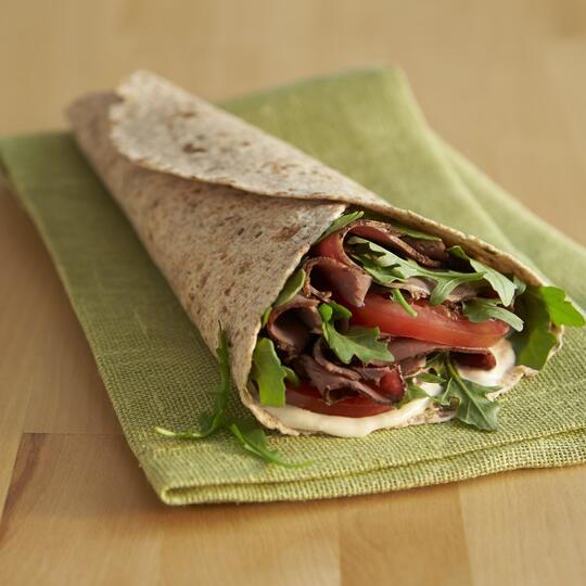 Roast Beef Wraps with Horseradish Mayo and Arugula Dempster's
